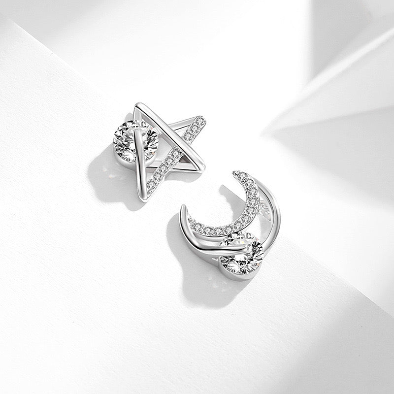 Earrings - Star & Moon I