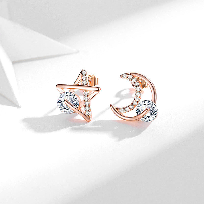 Earrings - Star & Moon I