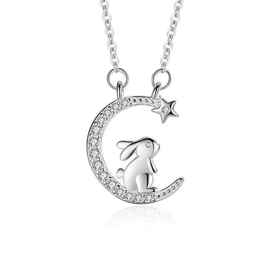 Necklace - Bunny on the Moon I