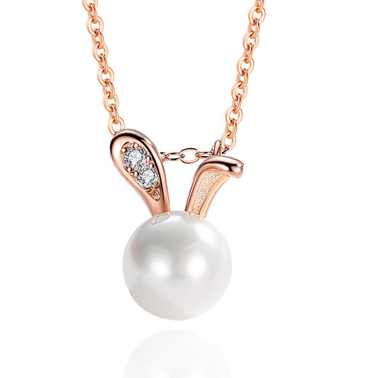 Necklace - Pearl Bunny