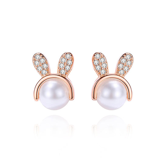 Earrings - Pearl Bunny